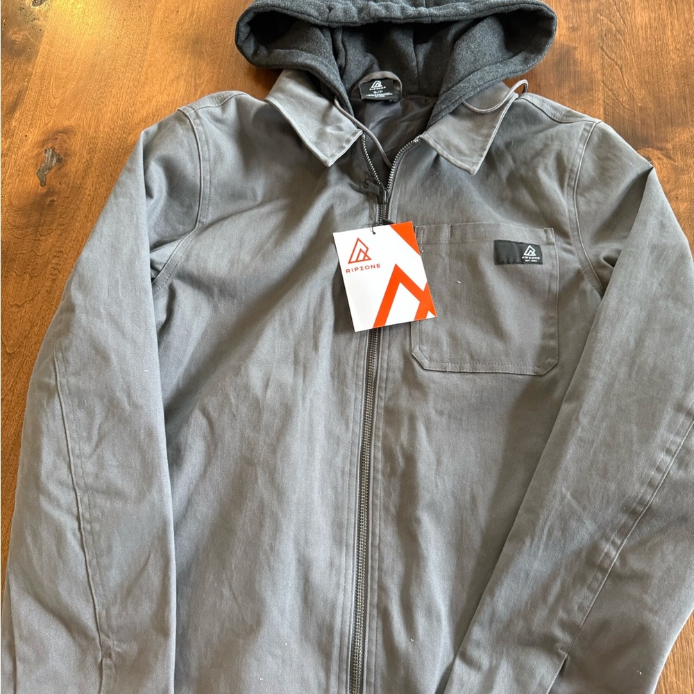 Men's Gray Lightweight Hooded Jacket